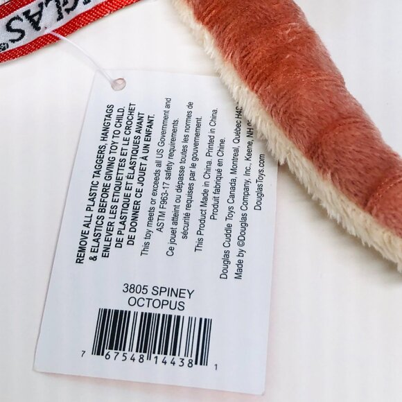 New w/Tag Douglas  Plush Octopus Spiney Stuffed Animal 12“ - Picture 10 of 10